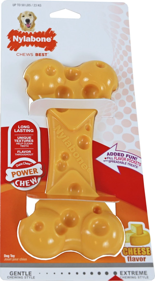NylaBone Dura Chew Cheese Bone L 3 NylaBone Dura Chew Cheese Bone L
