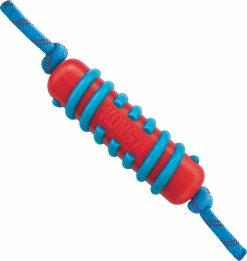 Kong Jaxx Brights Stick Met Touw Assorti L -Hond winkel 0201912 los rood