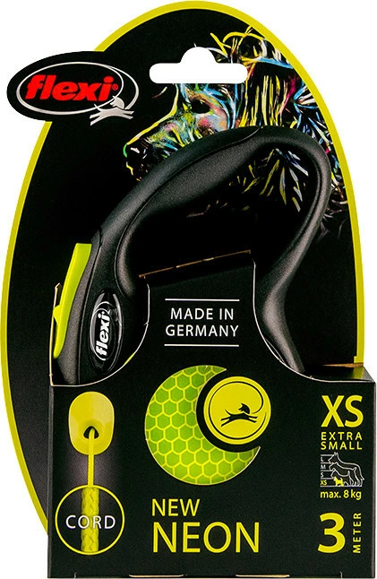 Flexi New Neon XS Met Koord Geel 3 Mtr 4 Flexi New Neon XS Met Koord Geel 3 Mtr - Afbeelding 2