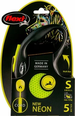 Flexi New Neon S Met Koord Geel 5 Mtr -Hond winkel 0209342