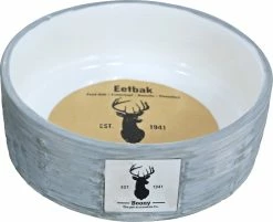 Boony Est. 1941 Voerbak Steen Wicker Grey -Hond winkel 0212197