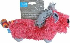 Lief! Lifestyle Girls Teckel Staand Met Piep Assorti 25 Cm -Hond winkel 0426003 rood