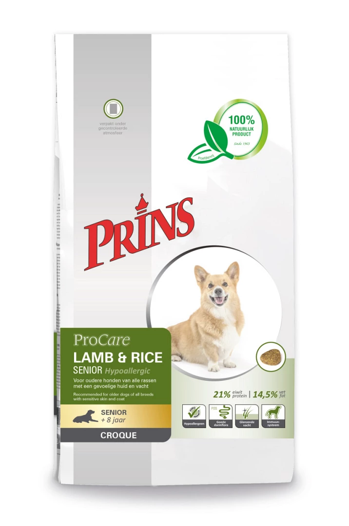 Prins Hondenvoer ProCare Croque Lamb & Rice Senior 10 Kg 3 Prins Hondenvoer ProCare Croque Lamb & Rice Senior 10 Kg