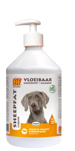 BF Petfood Vloeibaar Schapenvet Met Zalmolie 500 Ml
