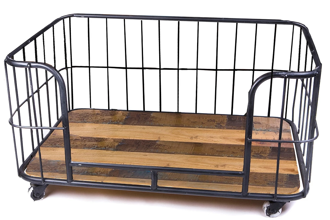 Lex & Max Hondenbank Metal Wire Basket Zwart 4 Lex & Max Hondenbank Metal Wire Basket Zwart - Afbeelding 2