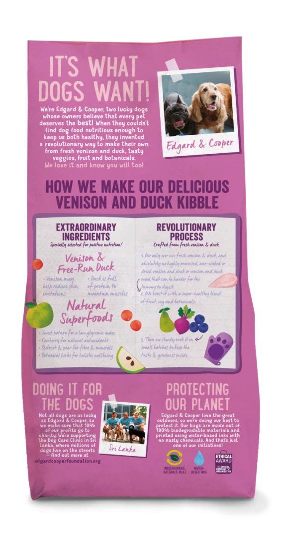 Edgard & Cooper Hondenvoer Adult Hert En Eend 7 Kg 4 Edgard & Cooper Hondenvoer Adult Hert En Eend 7 Kg - Afbeelding 2