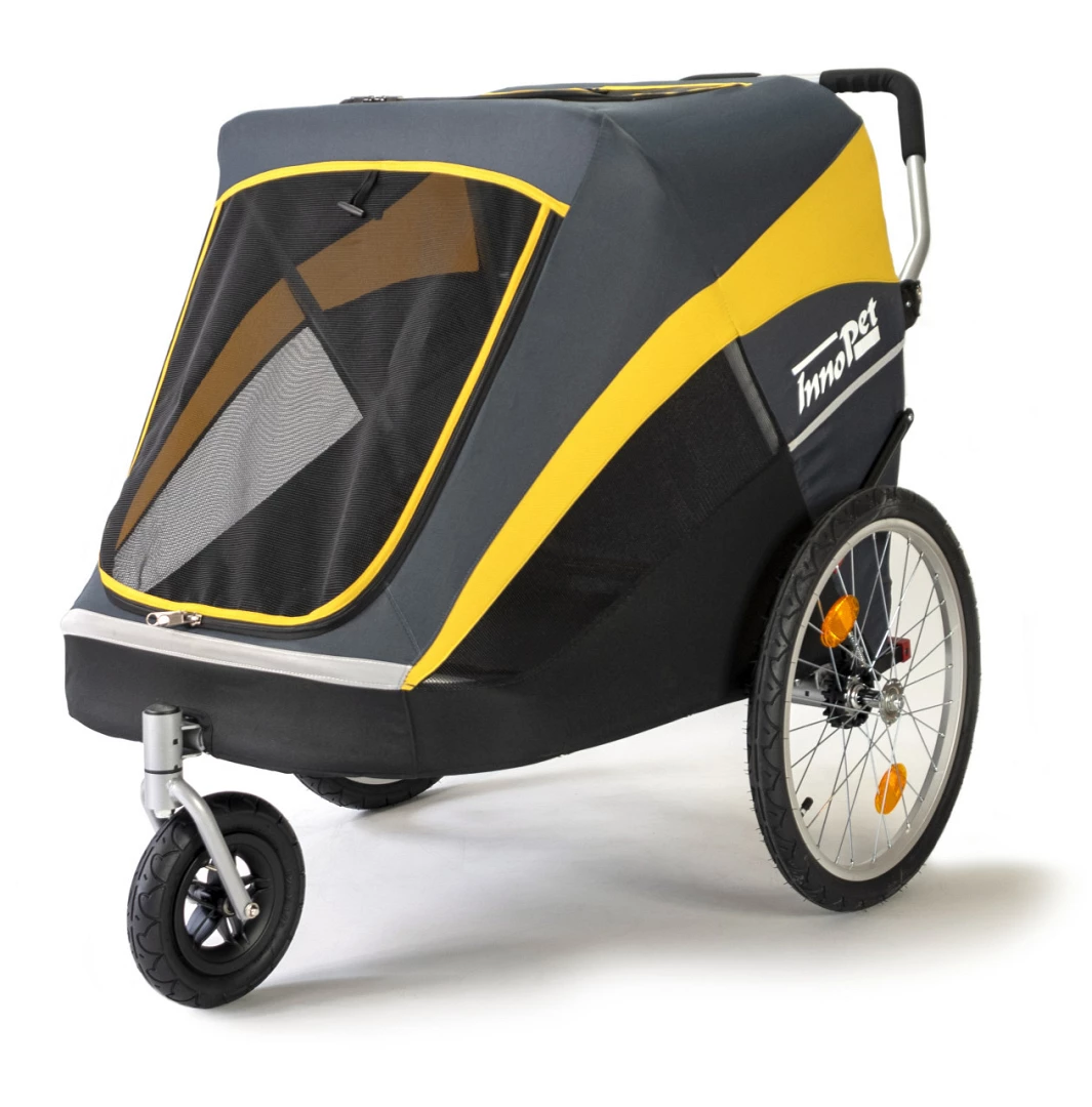 Innopet Hondenbuggy Hercules Grey/Yellow 3 Innopet Hondenbuggy Hercules Grey/Yellow