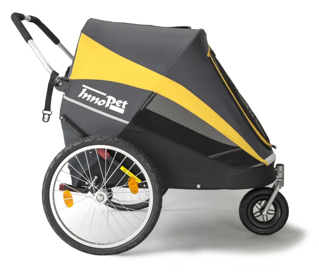 Innopet Hondenbuggy Hercules Grey/Yellow 4 Innopet Hondenbuggy Hercules Grey/Yellow - Afbeelding 2