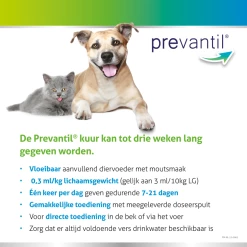 Bayer Prevantil Supplement Hond En Kat 100 Ml -Hond winkel PM NL 22 0062 content web preventil kuur