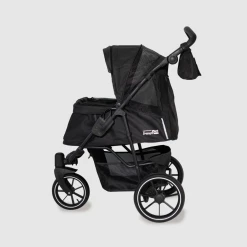 Innopet Hondenbuggy Premium Cozy Black -Hond winkel PremiumCozy Black zijkant half open