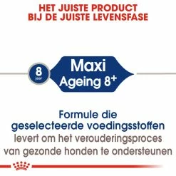 Royal Canin Hondenvoer Maxi Ageing 8+ 15 Kg 9 Royal Canin Hondenvoer Maxi Ageing 8+ 15 Kg -Hond winkel royal canin maxi ageing 8plus senior hond oudere hond vanaf 8 jaar hero image 9